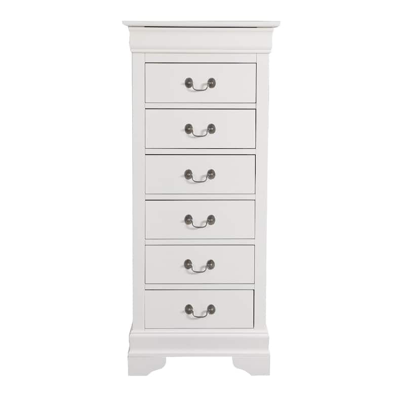 7-Drawer Wooden Bedroom Chest - 51" - White