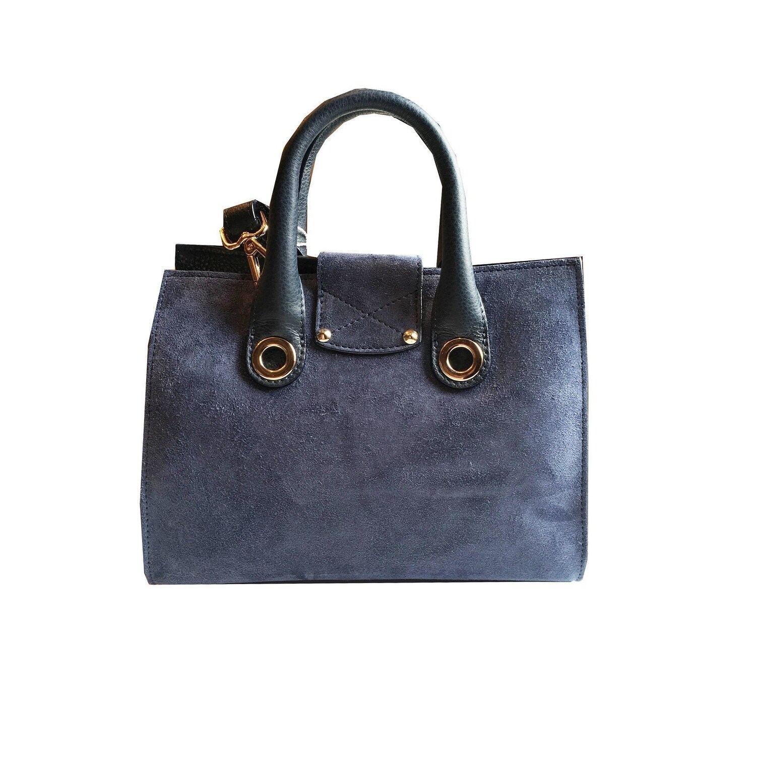 navy suede crossbody bag