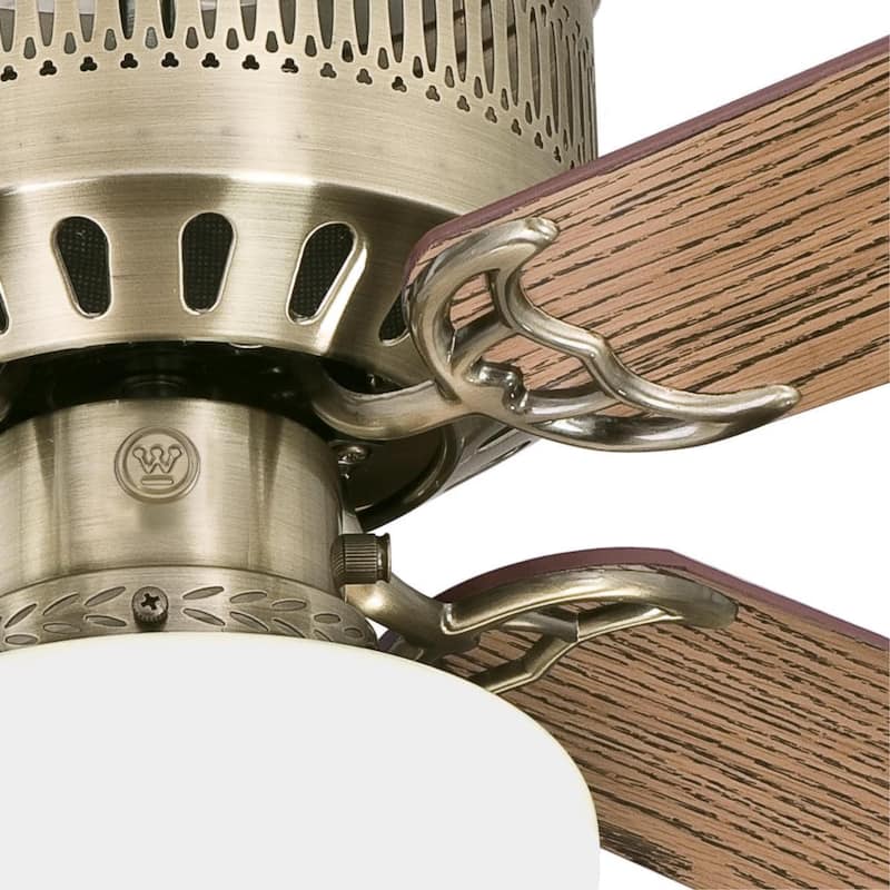 Westinghouse Lighting Casanova Supreme 42-Inch 4-Blade Indoor Ceiling Fan with LED Light and Opal Schoolhouse Glass