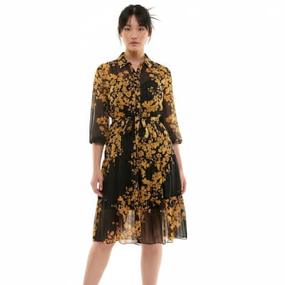 Nanette Lepore Floral Chiffon Shirt Dress