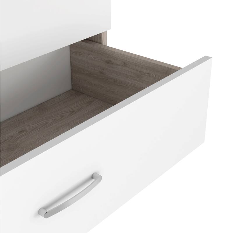 TUHOME Melia 3 Drawer Dresser with Superior Top and Metal Hardware