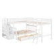 preview thumbnail 5 of 44, L-Shaped Twin over Full Bunk Bed With 3 Drawers,Ladder and Staircase