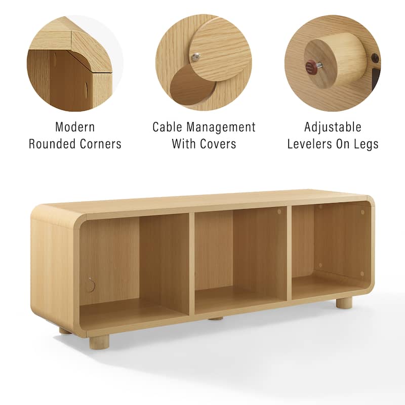 Crosley Zoe Large Record Player Stand With Vinyl Storage - 15.75"d x 60"w x 20.5"h