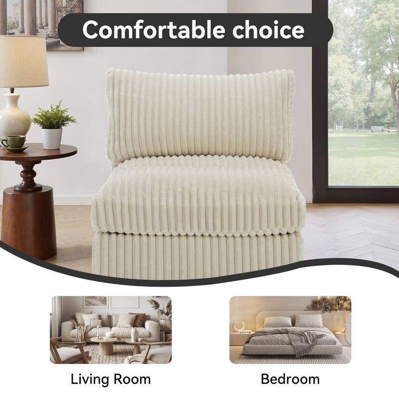 Plush Faux Fur Accent Sofa Chair