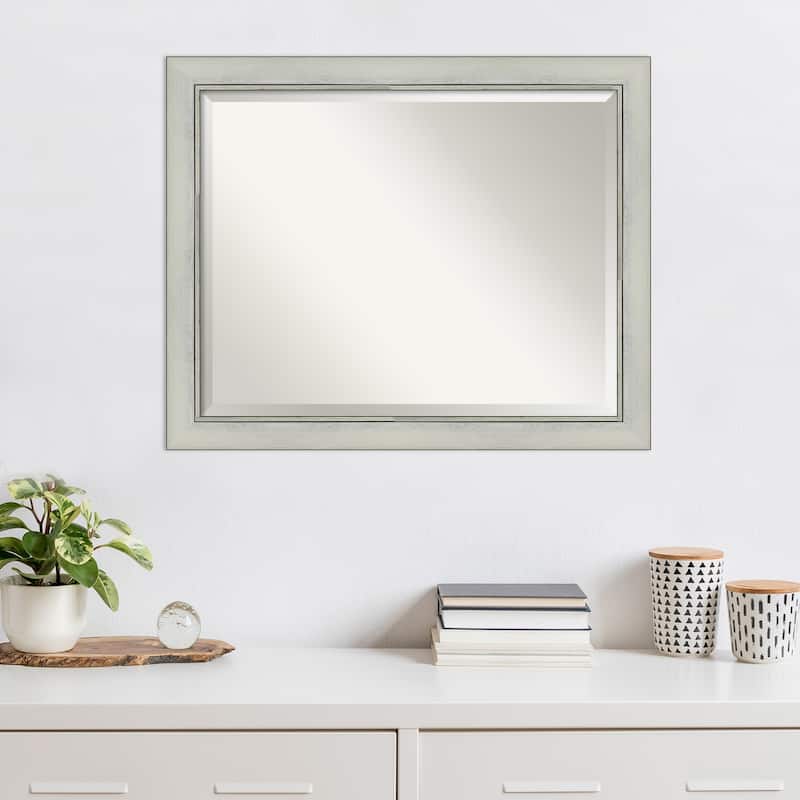 Beveled Wall Mirror - Flair Polished Nickel Frame