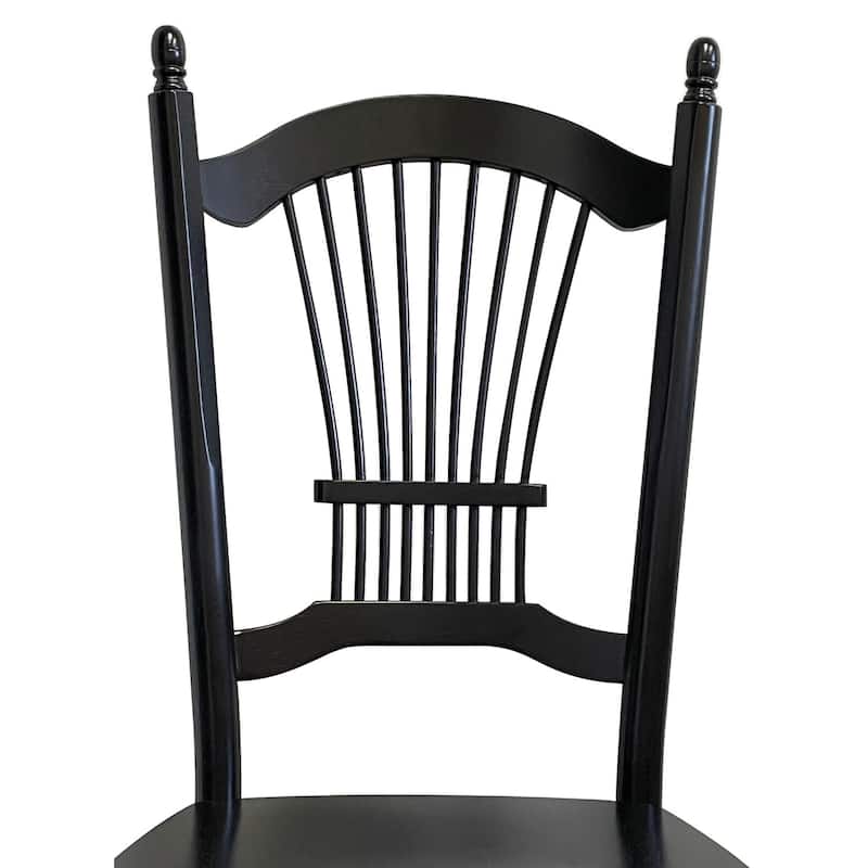 Dining Chair Set of 2 - Black Cherry Finish - Elegant Kitchen Accent - Sturdy & Comfortable Seating