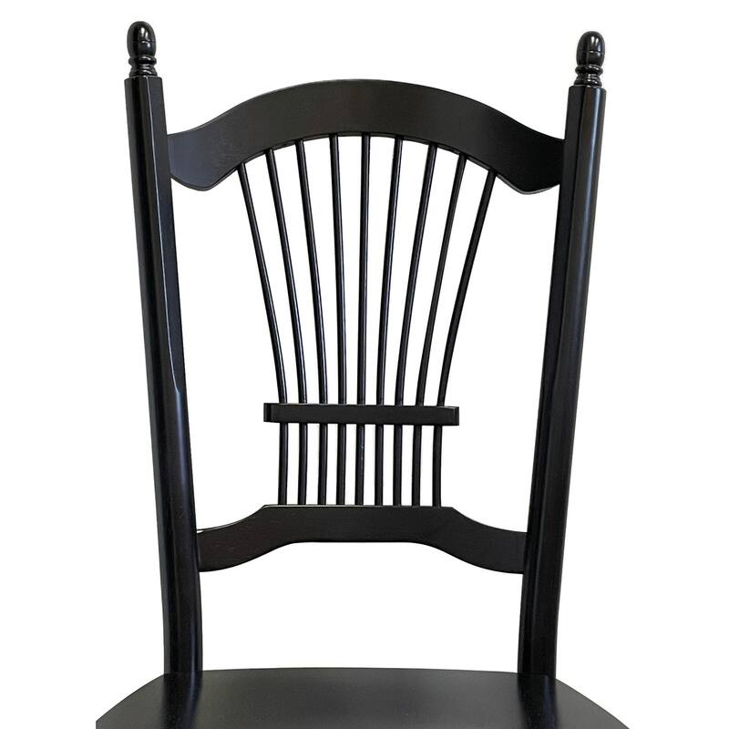 Extendable Dining Set - 5 Piece Rectangular Table & Chairs - Antique Black Cherry Wood - Seats 4-6