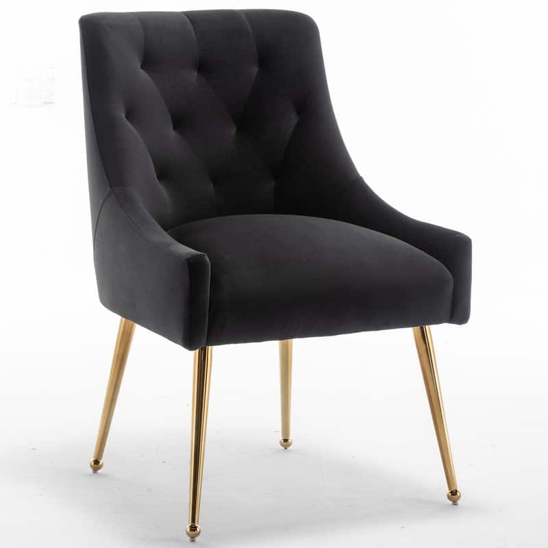 Modern Glam Velvet Dining Chair Set of 8 for Dining Room, Tufted Vanity Chair for Living Room (no table)
