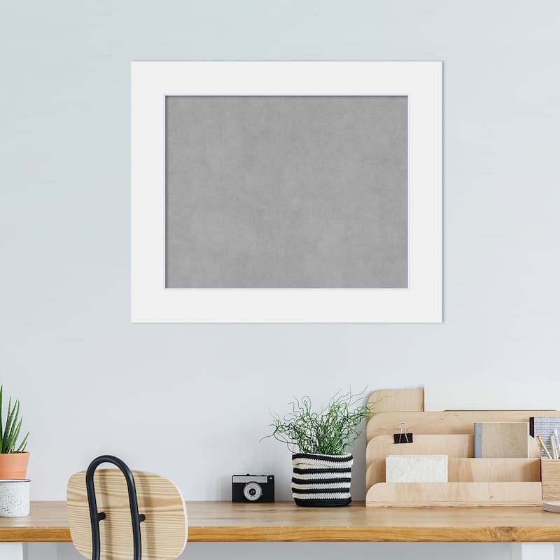 Amanti Art Corvino White Framed Magnetic Board