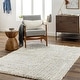 preview thumbnail 1 of 4, Livabliss Everton Mod Stripes Plush Area Rug 7' 10" x 9' 6" - Grey/Cream - Rectangle