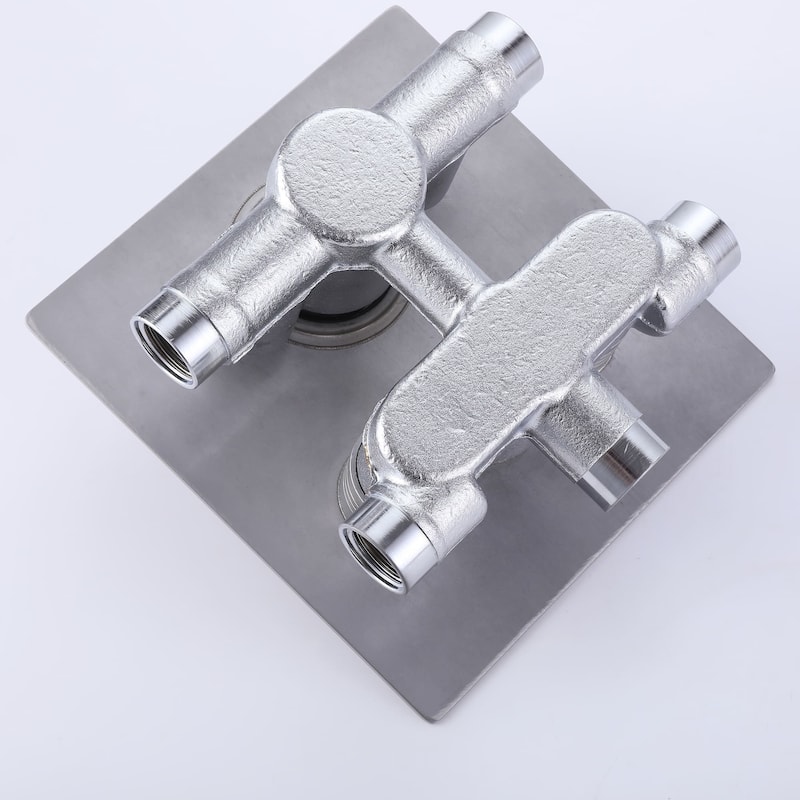 Thermostatic Shower System With Rough-in Valve Bathroom Shower Faucet With Hand Shower And Body Jet Rain 10 Inch Shower Head Set