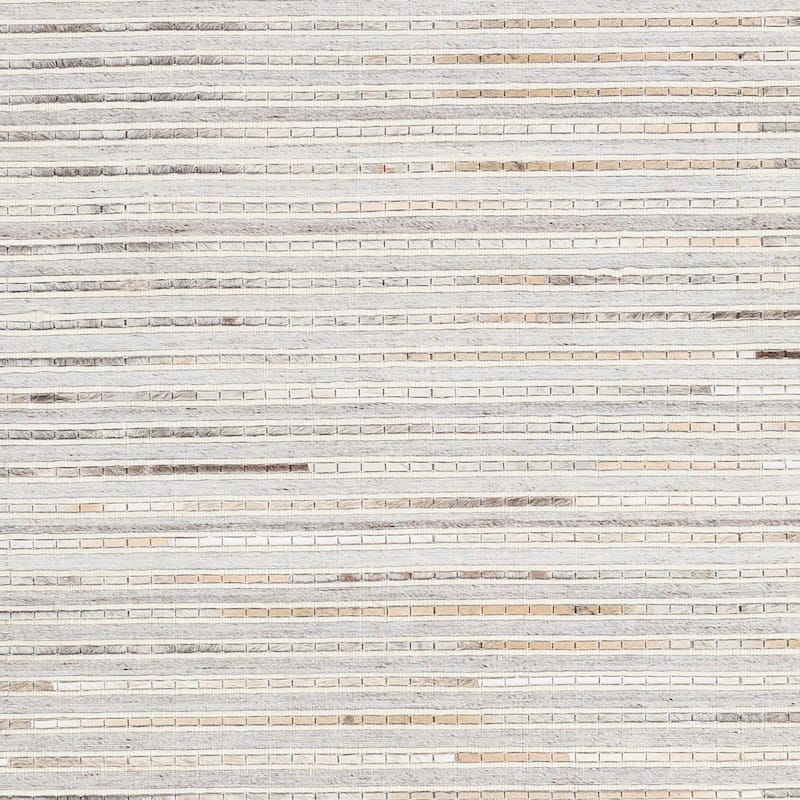 Coreen Handmade Modern Striped Hair on Hide Area Rug