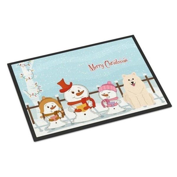 Carolines Treasures BB2361JMAT Merry Christmas Carolers Samoyed Indoor or Outdoor Mat 24 x 0.25 x 36 in.