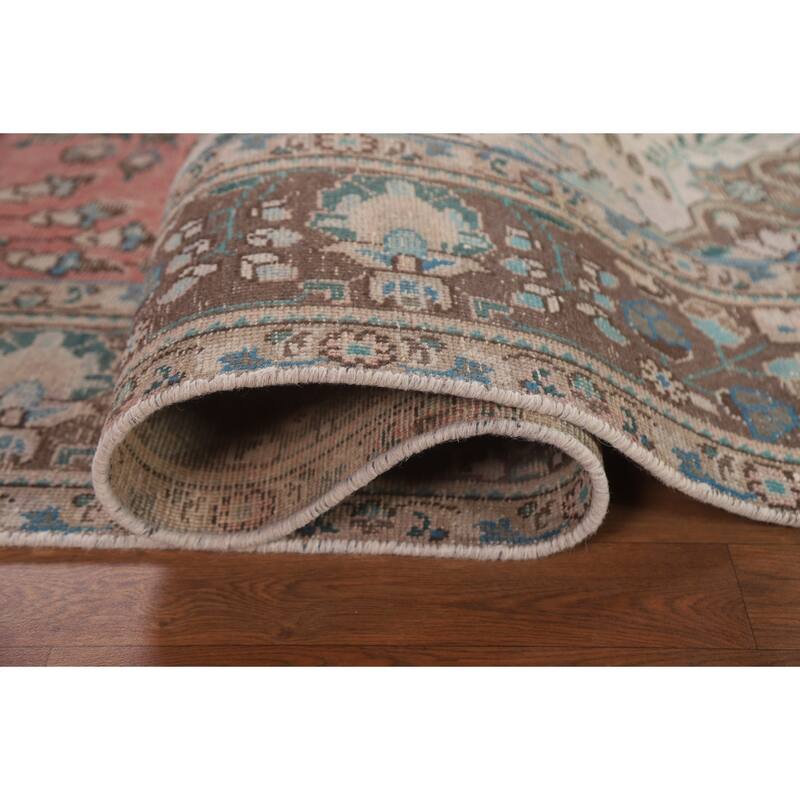 Handmade Tabriz Persian Vintage Area Rug Living Room Wool Carpet - 6'5" x 9'10"
