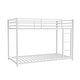 preview thumbnail 13 of 23, Heavy Duty Metal Twin over Twin Bunk Bed with Noise Reduction and Safety Guardrail, Convertible to 2 Beds, 12" Under-Bed Storage