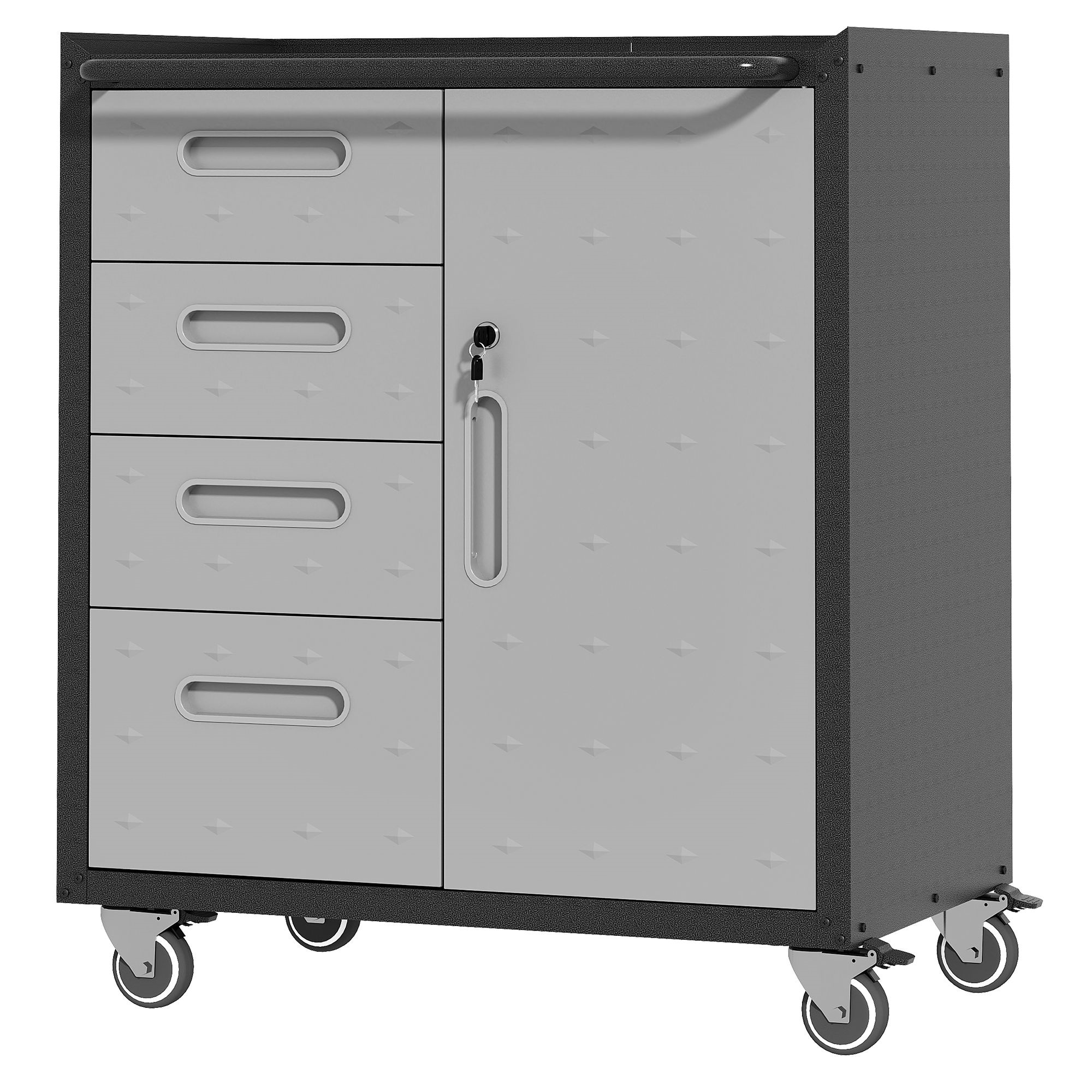 Sturdy Metal Tool Storage Cabinet with Wheels