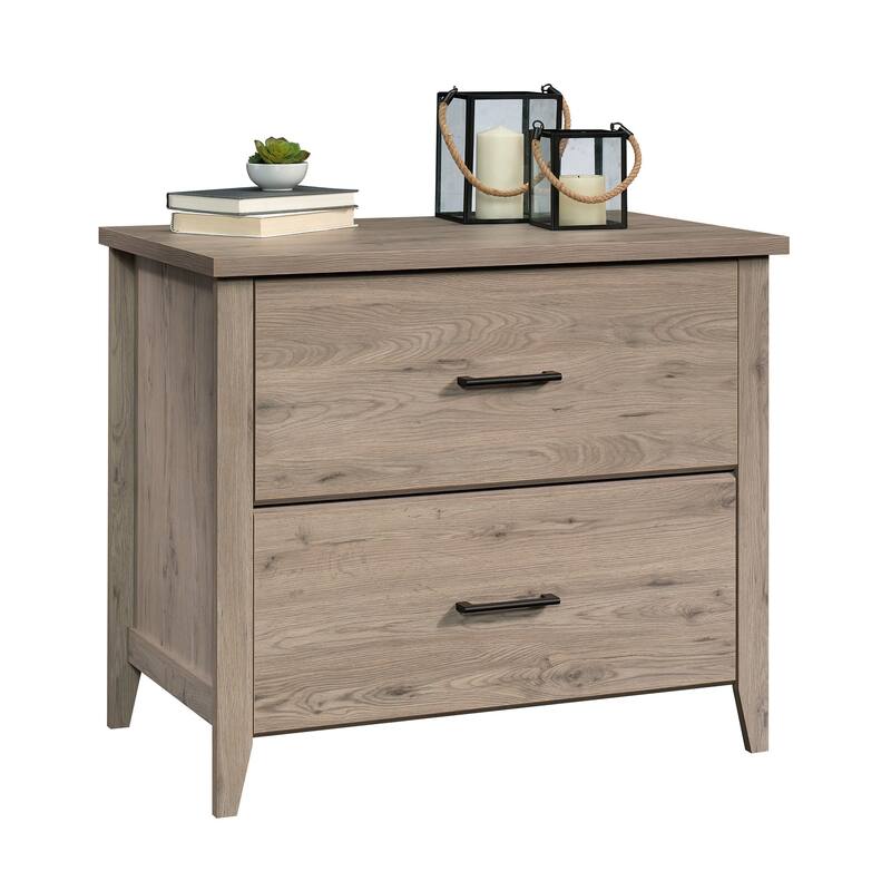 Engineered Wood Transitional Lateral File with 2 Drawers, Brown