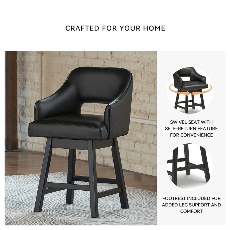 Signature Design by Ashley Tallenger Swivel Bar Stool (Set of 2)