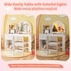 preview thumbnail 8 of 16, Gymax Kids Vanity Desk w/ Lights Open Bookshelf Storage Drawer
