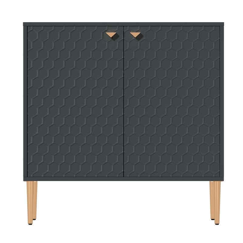 2 Door Blue Locker Accent Cabinet