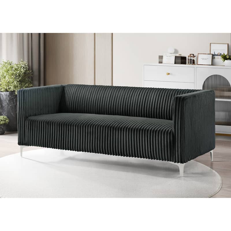Clayfell Gavin Velvet Square Arm Living Room Set