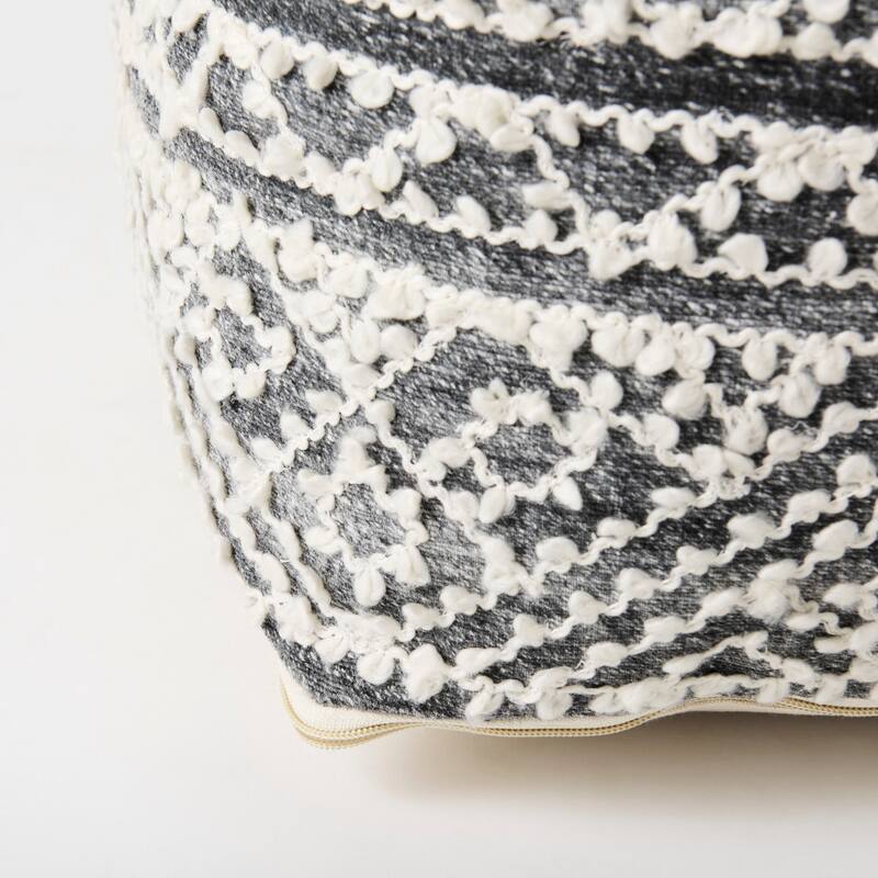 Farida Patterned Square Pouf