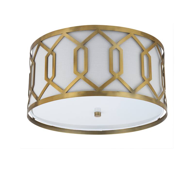 Aria Metal LED Flush Mount, by JONATHAN Y