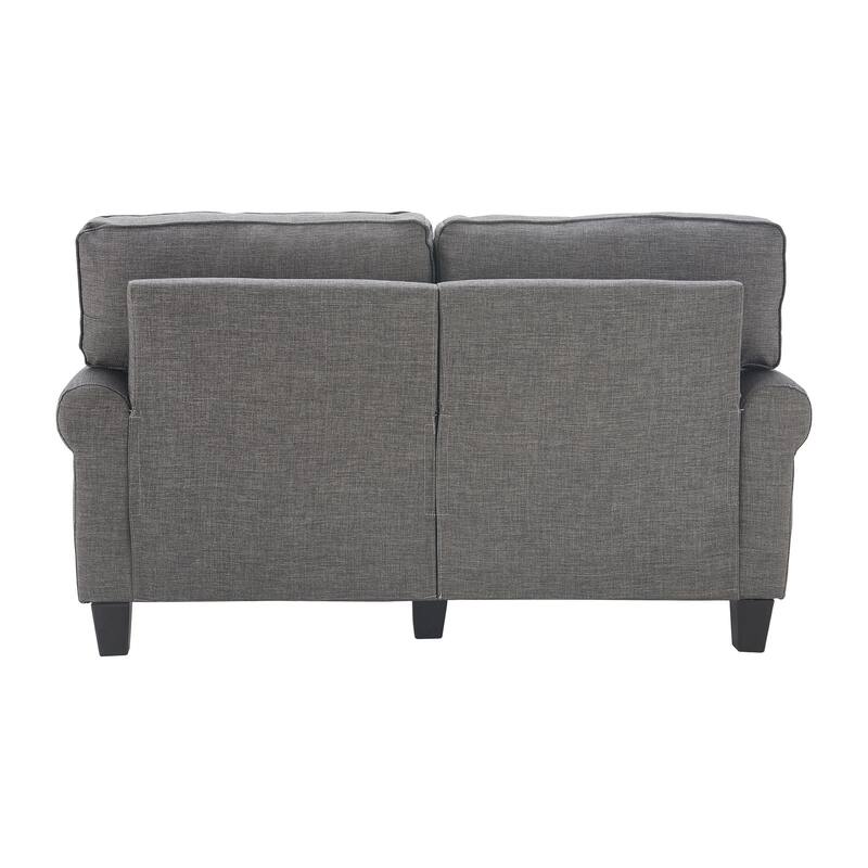 Serta Copenhagen 61" Loveseat for Two People, Pillowed Back Cushions and Rounded Arms, Durable Modern Upholstered Fabric