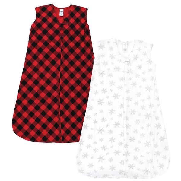 slide 1 of 1, Hudson Baby Infant Girl Thermal Sleeveless Sleeping Bag 2pk, Snowflake 12-18 Months - Snowflake