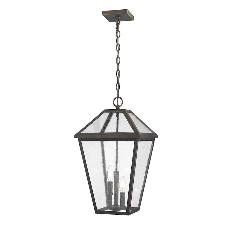 Roseto ZP37345 Calvin 3 Light 12" Wide Outdoor Taper Candle Pendant