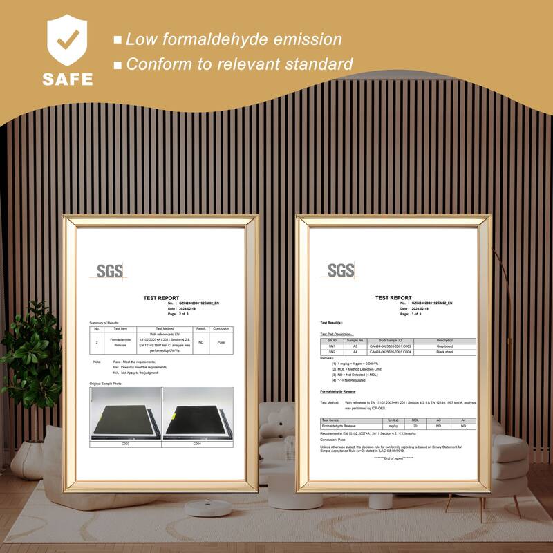 47.3" x 23.6" Wood Slat Acoustic Wall Panels for Ceiling and Wall Decor, 4-Pack (31 sq ft)