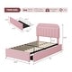 preview thumbnail 2 of 4, Garvee Bedroom Boucle Platform Bed Frame, Storage Headboard, 2 Drawers