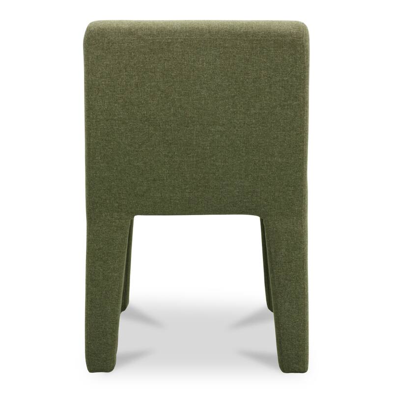 NADAAL STUDIOS Elion Dining Chair, Overly Padded Design, Aluminum Frame, Cream Olefin Fabric