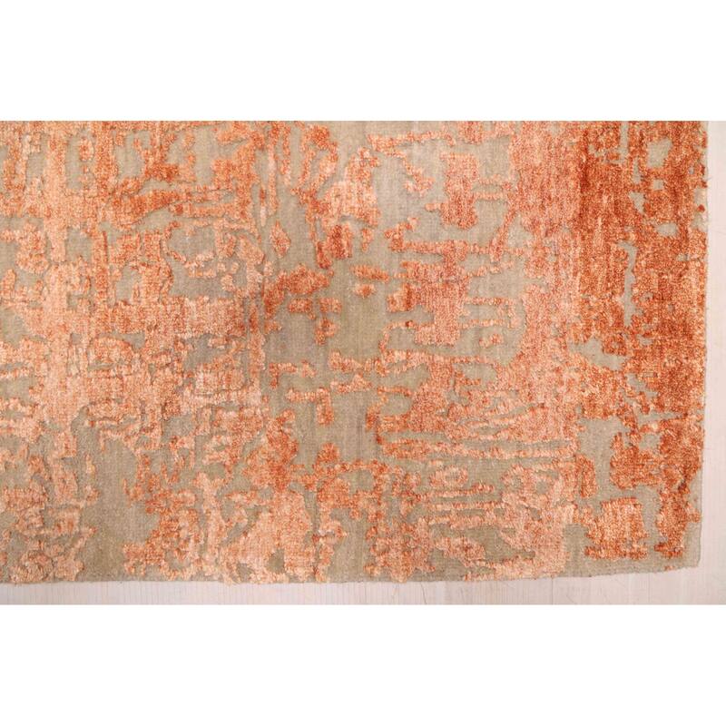 ECARPETGALLERY Hand-knotted Legacy Copper Silk, Wool Rug - 2'6 x 12'0