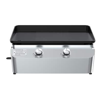 Nexgrill 2-Burner Tabletop Griddle, 19,000 BTUs, 323 SQ In - 820-0061