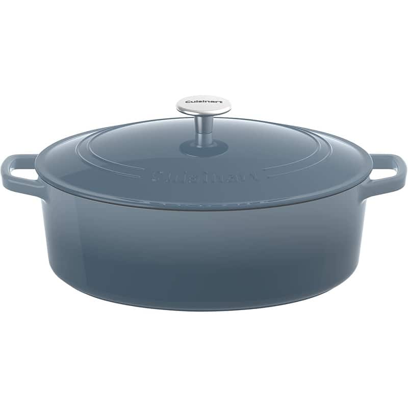 Cuisinart Chef's Classic 7-Quart, Enameled Cast Iron Oval Covered Casserole - Gradient Navy
