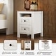 preview thumbnail 6 of 18, 3-Piece Queen Size Bedroom Set - Farmhouse Platform Bed with Double Sliding Door Storage Headboard, Nightstand, and Dresser