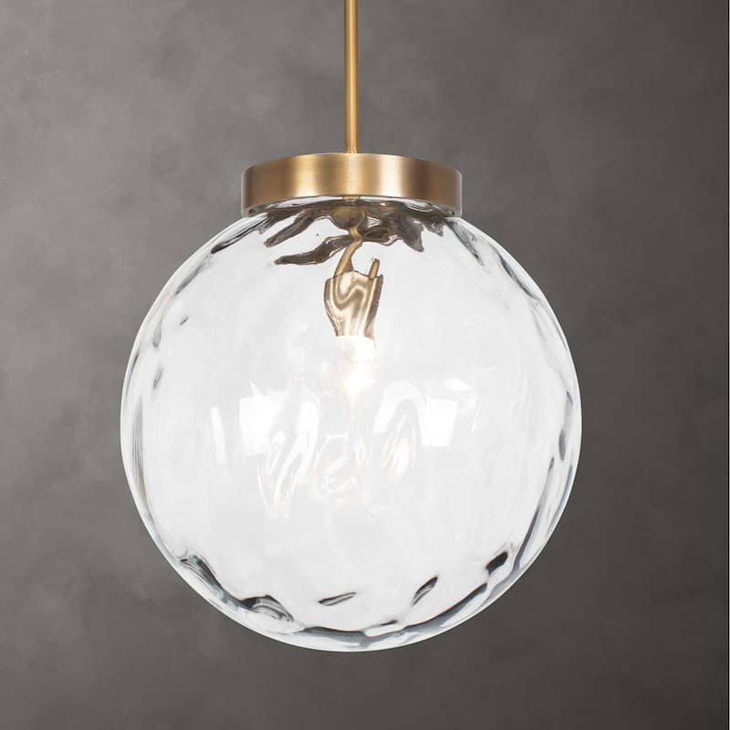 Uttermost 21622 Gaia 15" Wide Pendant with Water Glass Shade