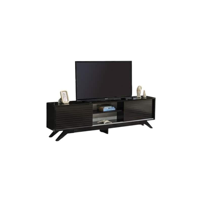 Lucina Modern TV Stand with 2 Sliding Door Cabinet 2 Shelves, Living Room Entertainment Center