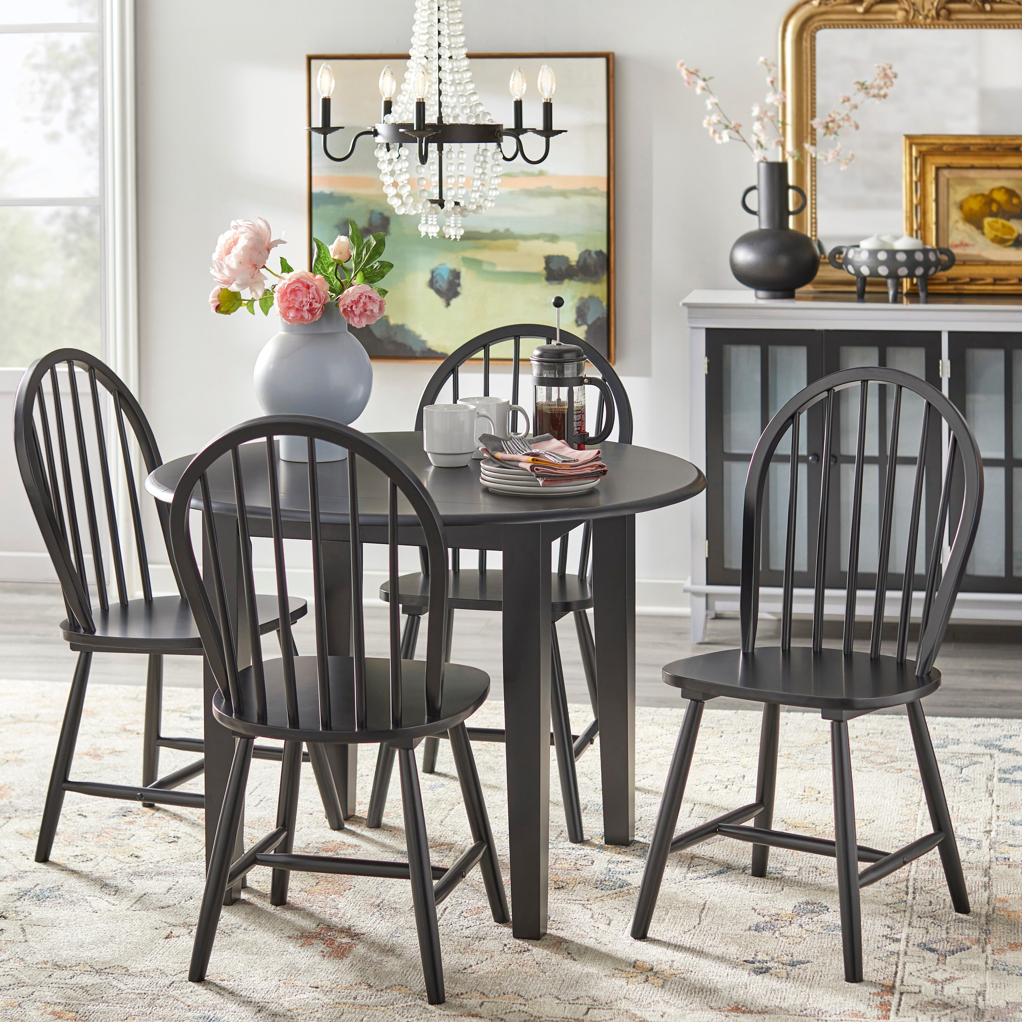 Simple Living Rollo Solid Wood Drop Leaf Dining Table - On Sale