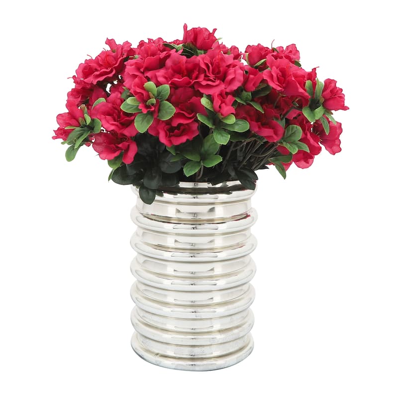 Sagebrook Home's Ribbed Texture Neutral Glass Vase