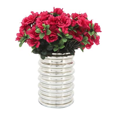 Sagebrook Home's Ribbed Texture Neutral Glass Vase