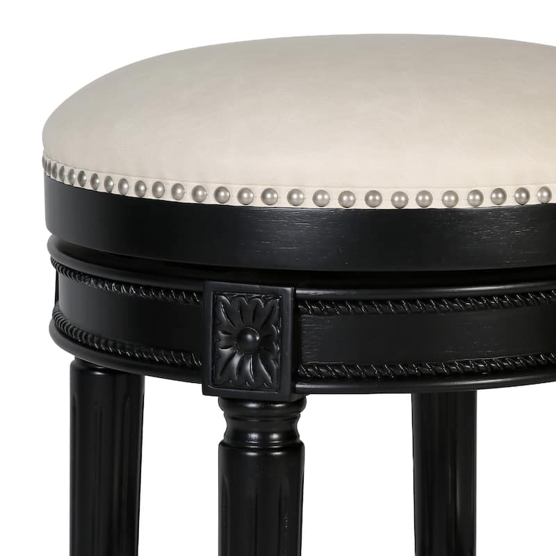 New Ridge Home Goods Chapman Counter-Height Backless Swivel Bar Stool - Counter Height