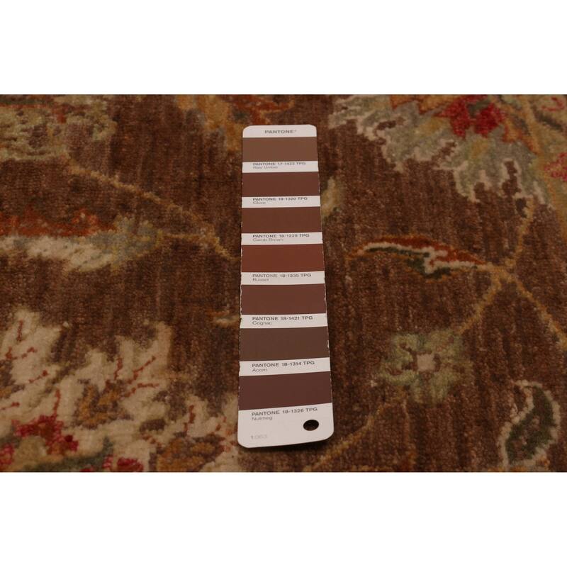ECARPETGALLERY Hand-knotted Jamshidpour Brown Wool Rug - 6' 6" x 10' 1"