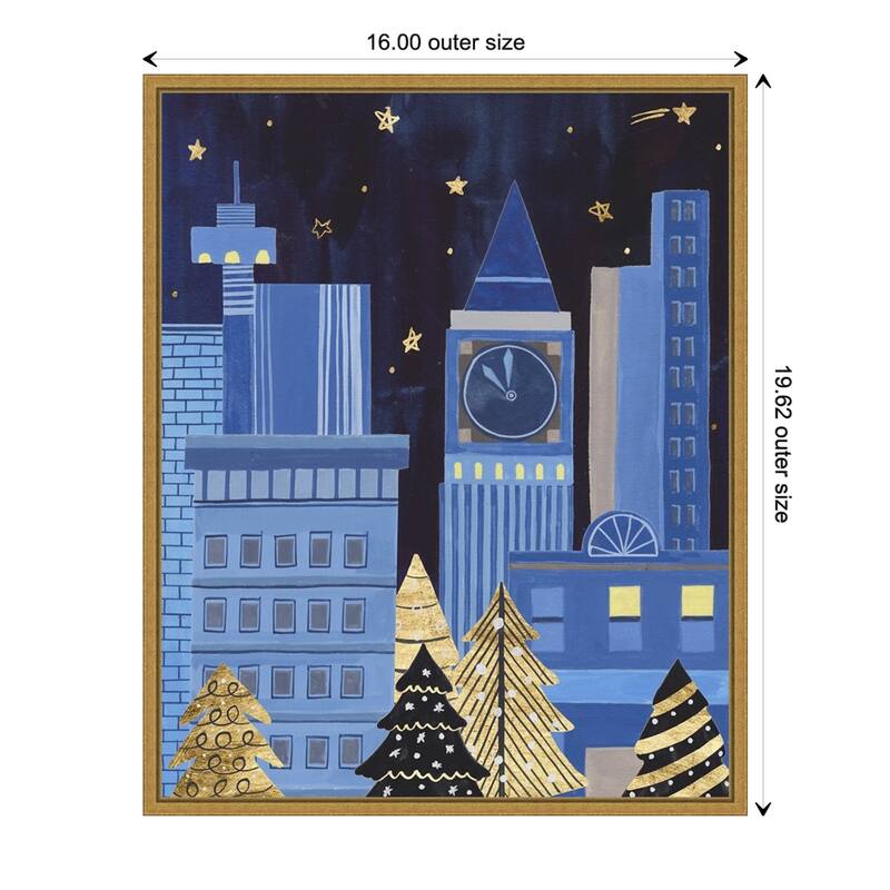 Holiday Night I by Melissa Wang Framed Canvas Wall Art