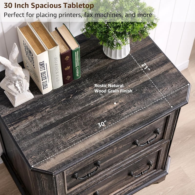 Farmhouse File Cabinet, Wood Filing Cabinets, Office Storage Cabinet