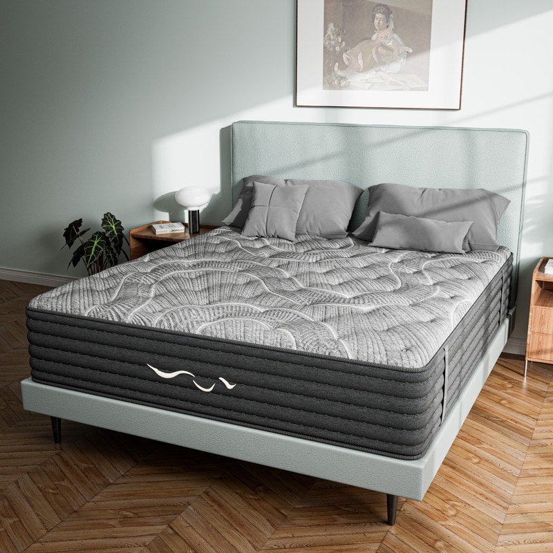 SweDrea 12 in. Luxurious Double-Sided Hybrid Mattress – Plush/Firm with CertiPUR-US, SGS and OEKO-TEX