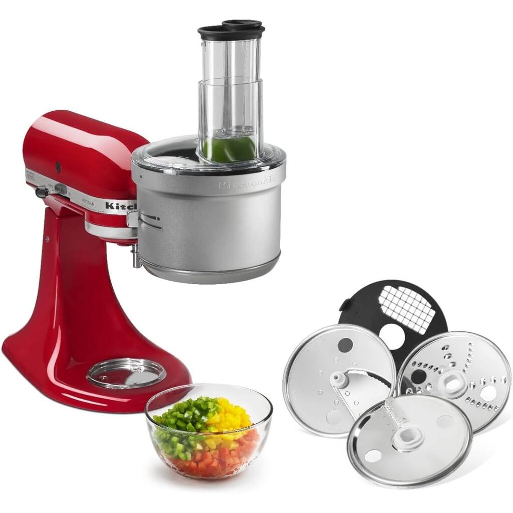 KSM2FPA Food Processor Attachment, Dicing Kit, Silver