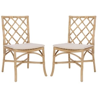 SAFAVIEH Home Haru Rattan Dining Chair - 23"W x 19"D x 37"H