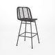 preview thumbnail 6 of 18, Sawtelle Outdoor Wicker Barstools (Set of 2) by Christopher Knight Home
